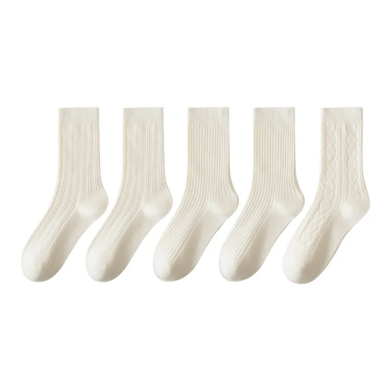 Lan Miao Mid Calf Socks Women's 5 Pack-24