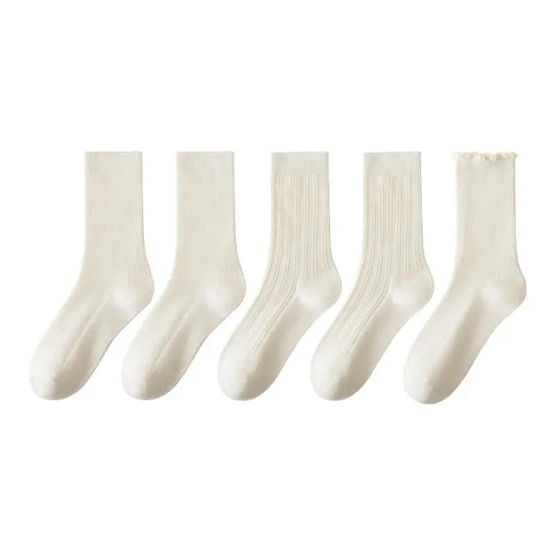 Lan Miao Mid Calf Socks Women's 5 Pack-20