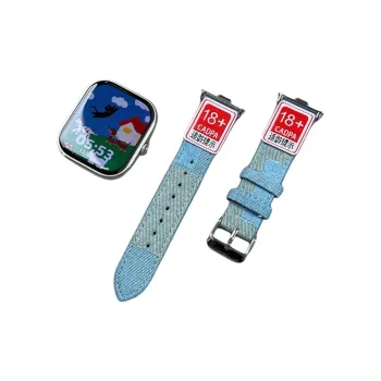 Fly Watch Bands Compatible With All Devices 125 210mm Denim Leather Material