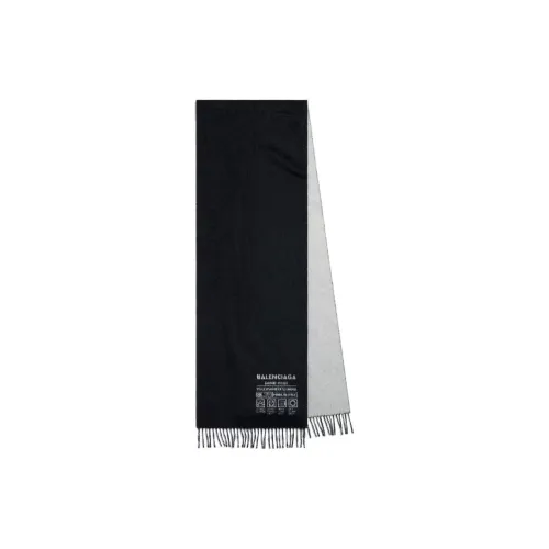 Balenciaga Cashmere Knit Scarves Women's Black