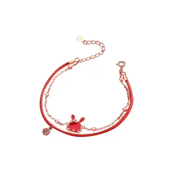 ZUOHUO S925 Silver Bracelets Women's Rose Gold