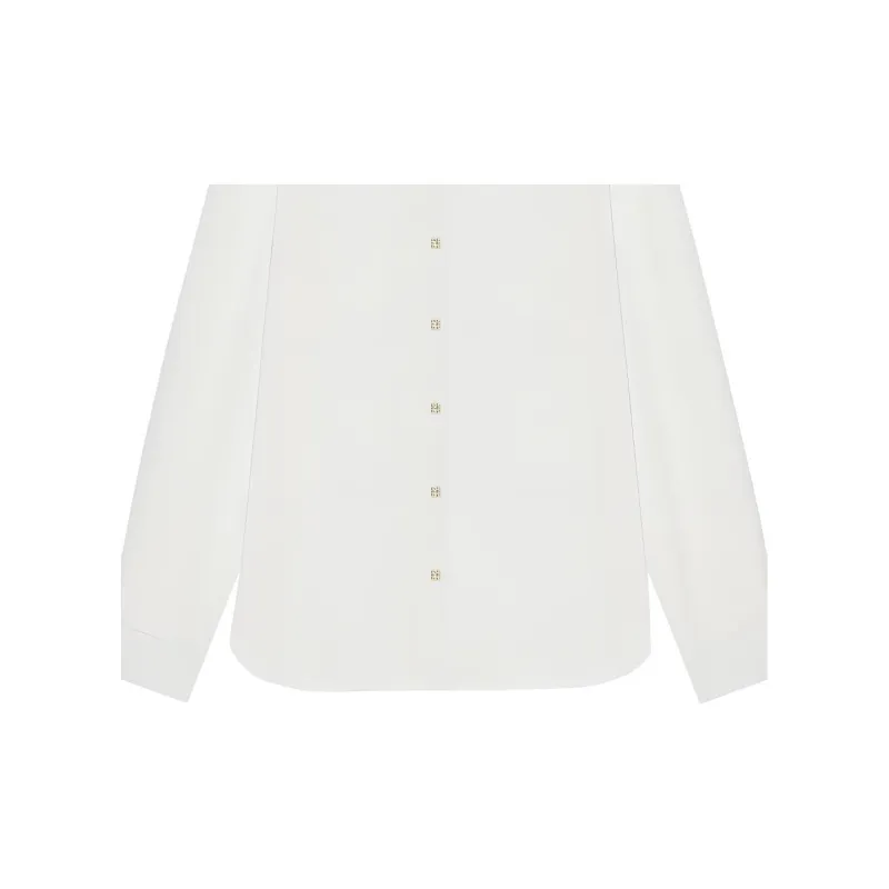 Givenchy Sheer Collared Button Up Shirt-4