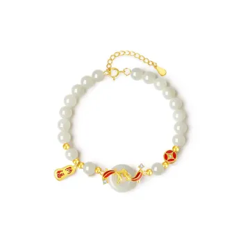 IS YOU Hetian Jade Bracelets Pale Greenish White Jade Women's