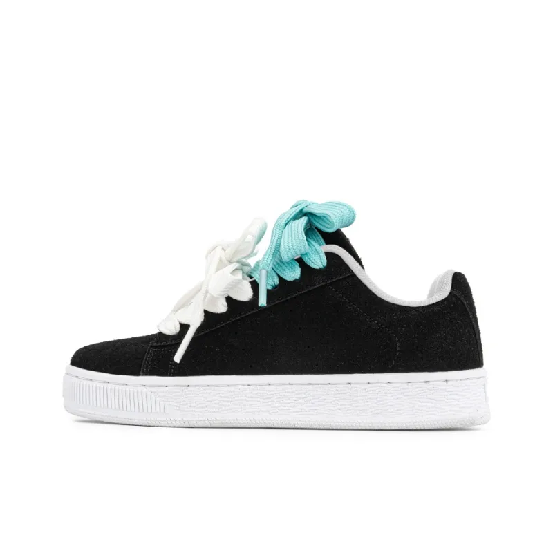 Medd Puffy Shoes Slip Resistant Height Increasing Low Top Skateboard Shoes Unisex Box-38