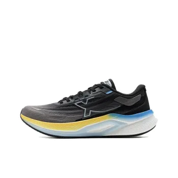 XTEP Anti Slip Wear Resistant Low Top Casual Running Shoes Men's Black Blue Yellow