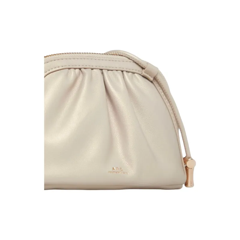 A.P.C Ninon Polyurethane Wallet Crossbody Bag Small Size Women's Light Gold-2