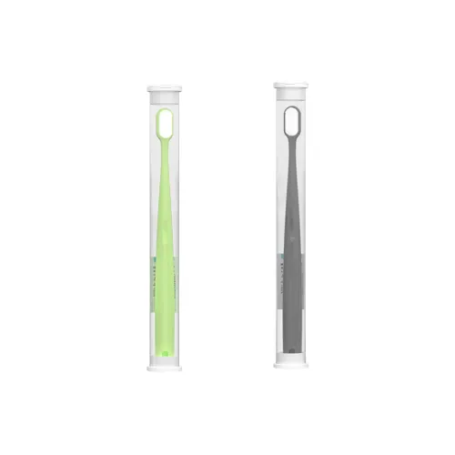 MIKEMEIZHUANG Adult Soft Bristle Toothbrush Home Use Couple Travel Portable Oral Cleaning Protective Gum 2 Pack