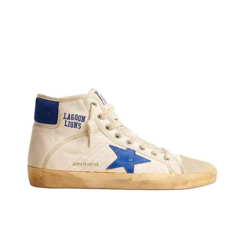 Golden Goose Francy Penstar High-Top Skateboard Shoes Women's Ecru-1