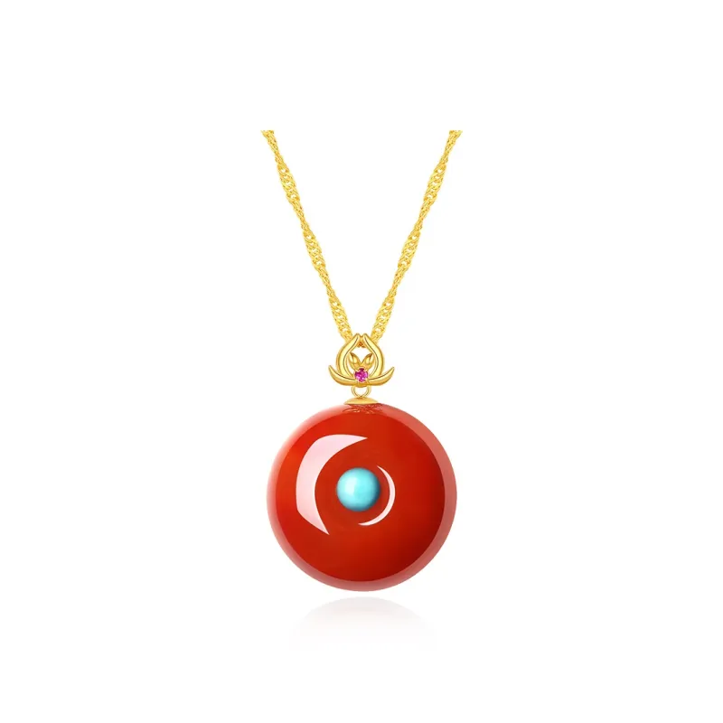 QIAOWUQIAONV Southern Red Agate Necklaces Women's-0