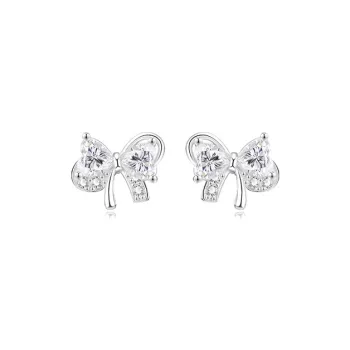 KING TAI SANG 999 Fine Silver Stud Earrings Women's