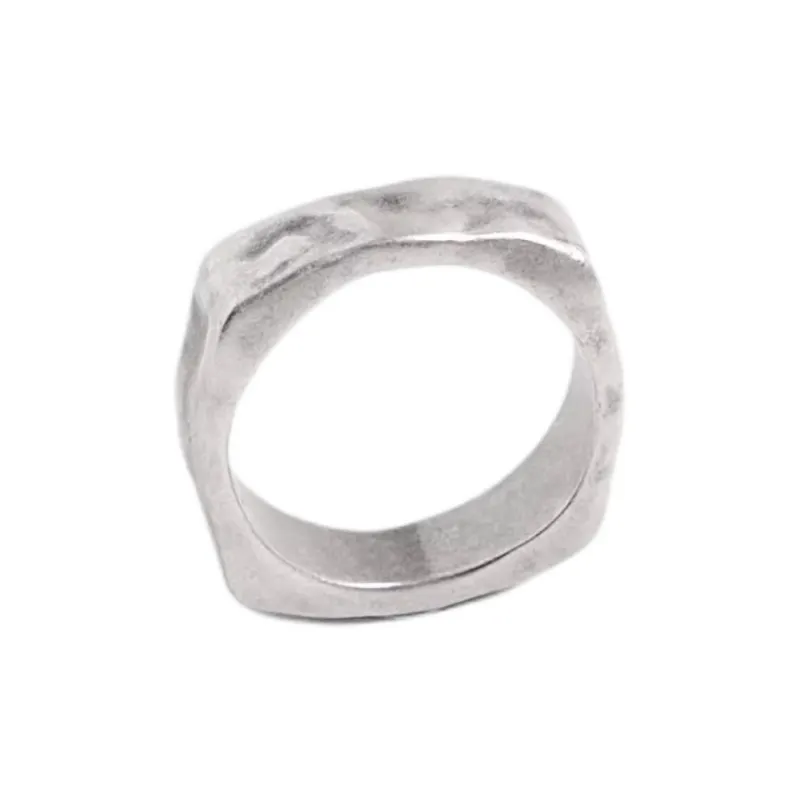 ZARA Metal 925 Silver-Plated Zinc Silver Rings Men's Silver-1