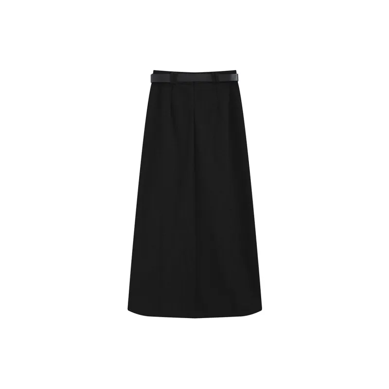 Garbege Casual Long Skirts Women's Black-4