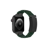 T-Strap Magnetic Clasp Stainless Steel, Pine Needle Green (Black Buckle)
