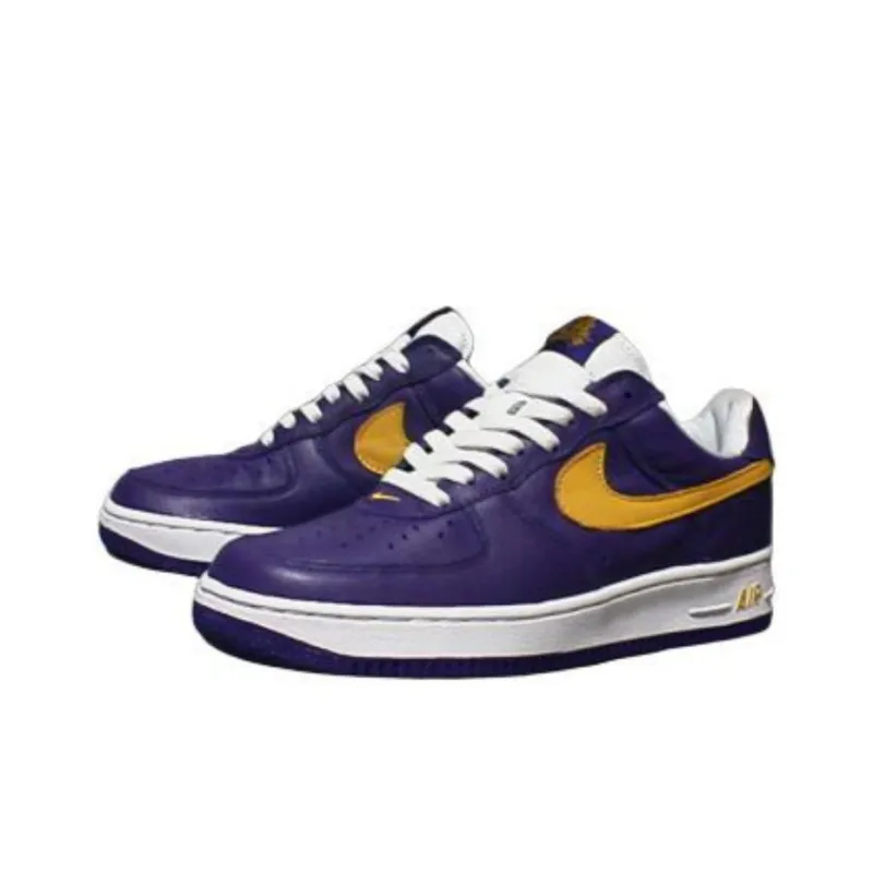 Nike Air Force 1 Anti-Slip Wear-Resistant Low-Top Skateboard Shoes Men's Purple-3