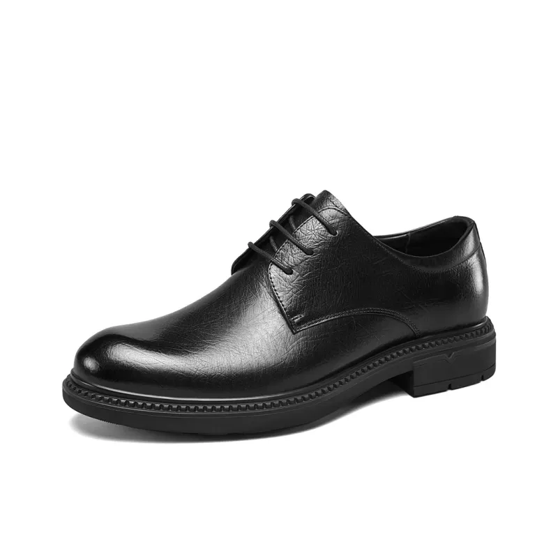 YEARCON Dress Shoes Men Low Top Brown-1