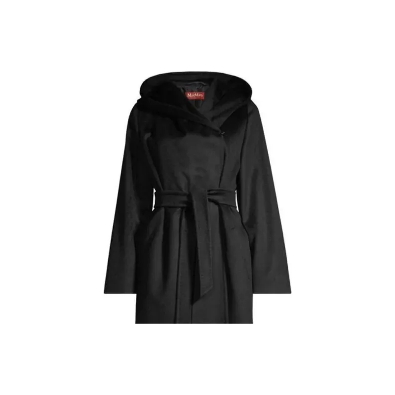 MaxMara Belted Hooded Coat-5