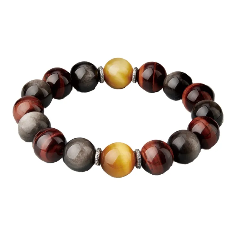 Moonstone Edge Tiger's Eye Stone Bracelets Unisex-0