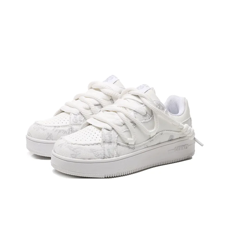 DEFINEX Skateboard Shoes Unisex Low Top White-3