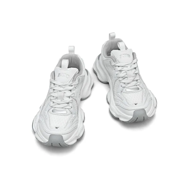 SK.TRIP Cushioned Wear-Resistant Supportive Lightweight Height Increasing Low-Top Running Shoes Unisex Titanium Gray-3