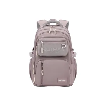 RUIPAI Fabric Backpack Unisex Purple Gray/Black Ecru/Army Green