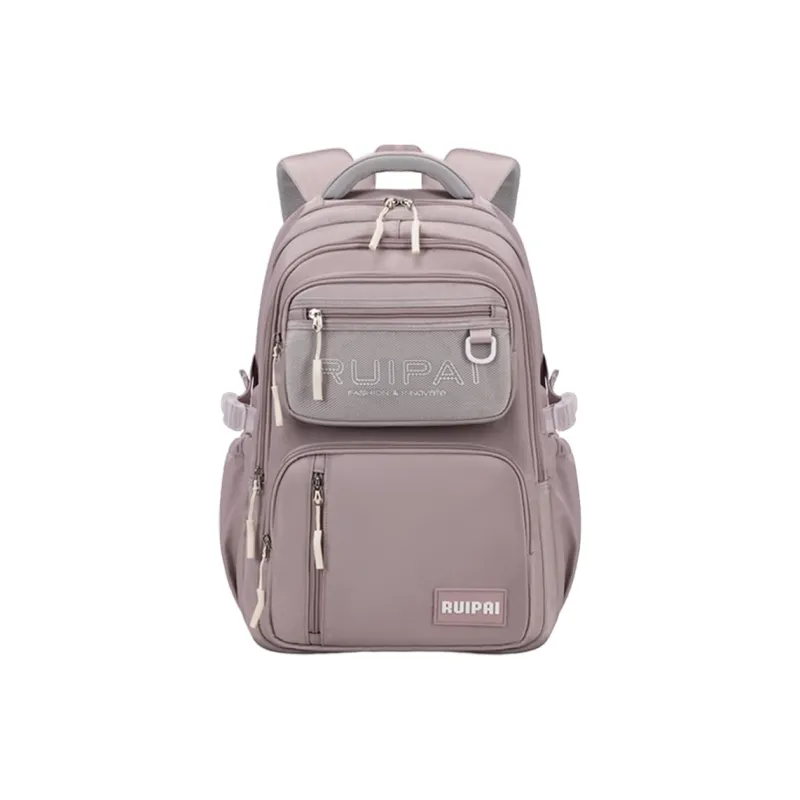 RUIPAI Fabric Backpack Unisex Purple Gray/Black/Ecru/Army Green-0
