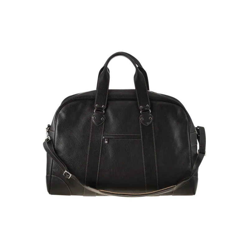 Brunello Cucinelli Grain Calfskin Handbag Travel Bag Men's Black-3