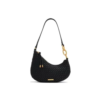 ALDO Artificial Leather Shoulder Bag Medium Size Women's Black/Bone