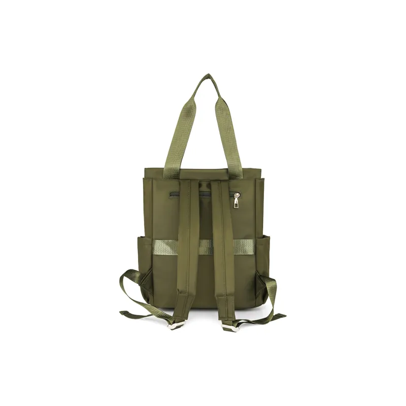 Yalu Nylon Fabric Backpack Women's Cherry Blossom Pink/Olive Green/Pearl White/Classic Black/Khaki/Coffee-2