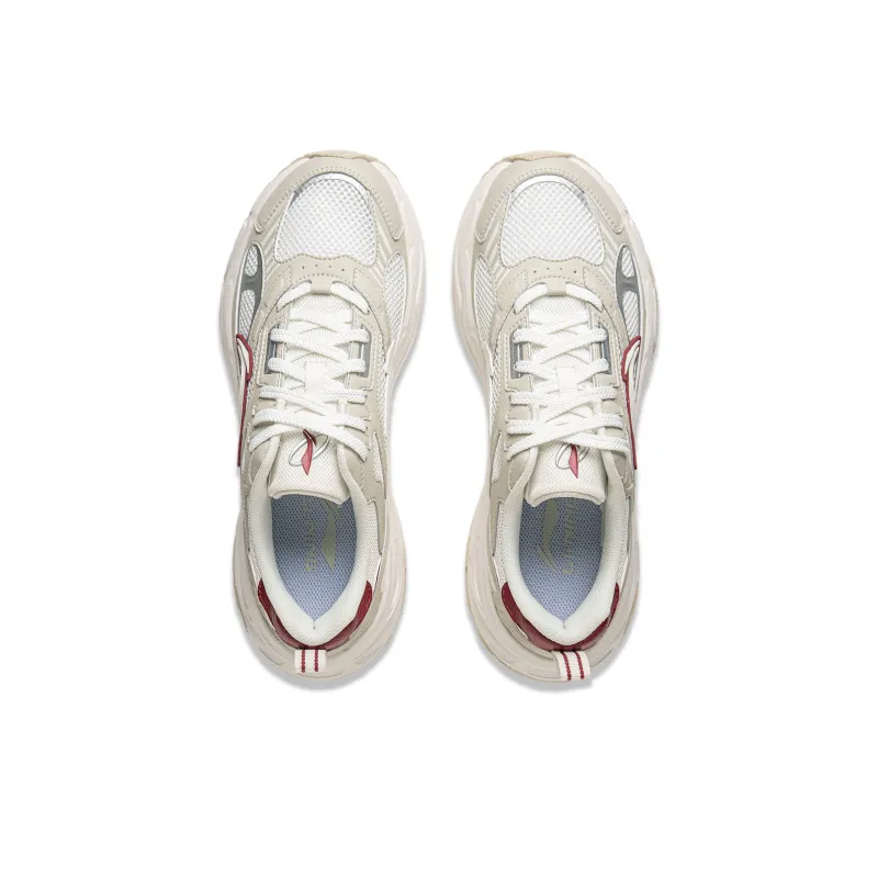 LiNing Star Ring Cushioning Abrasion Resistant Breathable Low Top Casual Shoes Men's Ecru-3