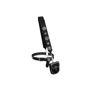 DIOR Cow Leather Leather Belts Women's Black -