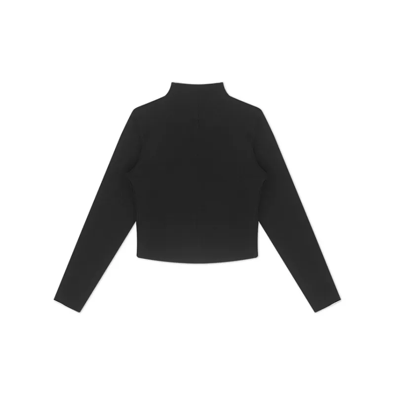 Converse Half Zip Mock Neck Long Sleeve Top-1