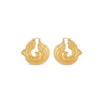 NINA RICCI Twisted Brass Earrings