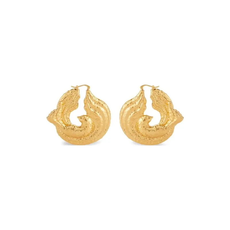 NINA RICCI Twisted Brass Earrings-0