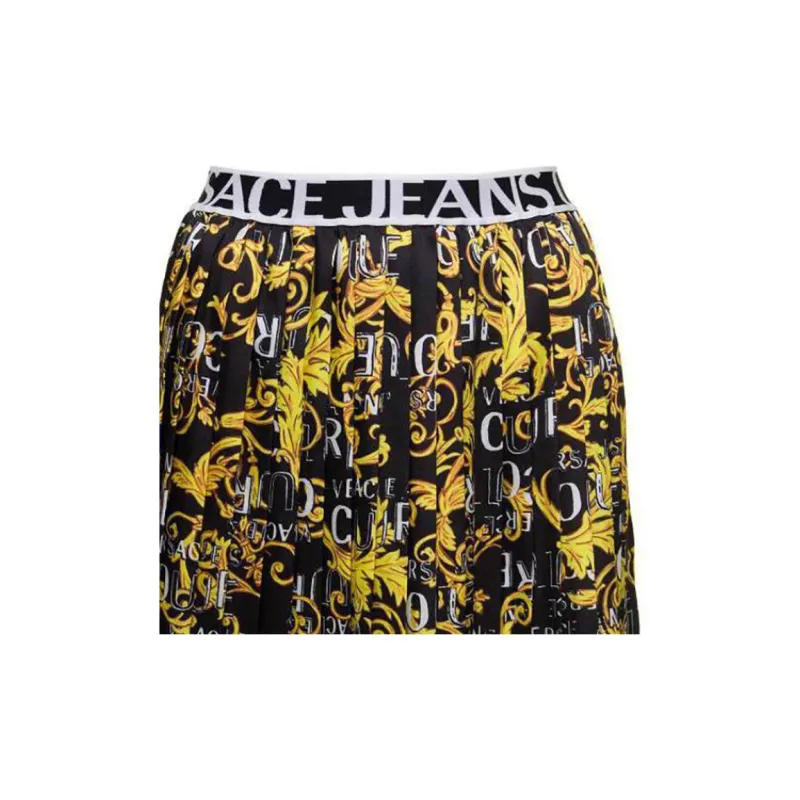 VERSACE JEANS COUTURE Logo Print Pleated Skirt-4