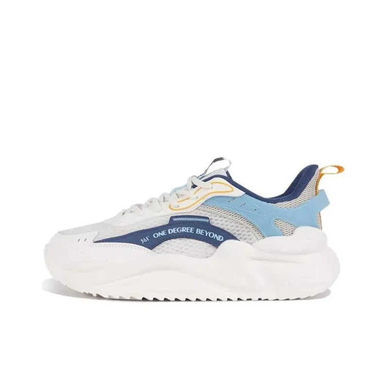 361° Cushioning Wear-Resistant Low-Top Casual Shoes Men's Blue White-0