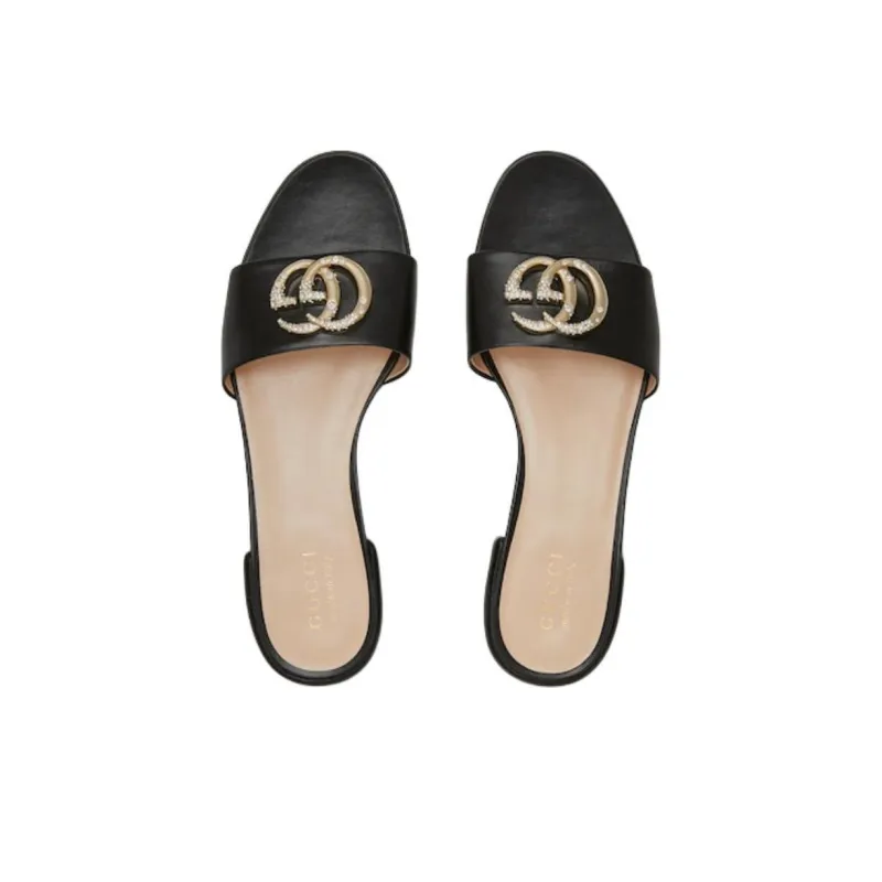 GUCCI Slide Slippers Women's Black-3