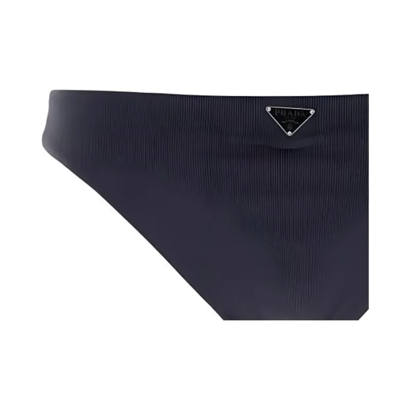 PRADA Low Rise Fine Ribbed Bikini Bottoms-4