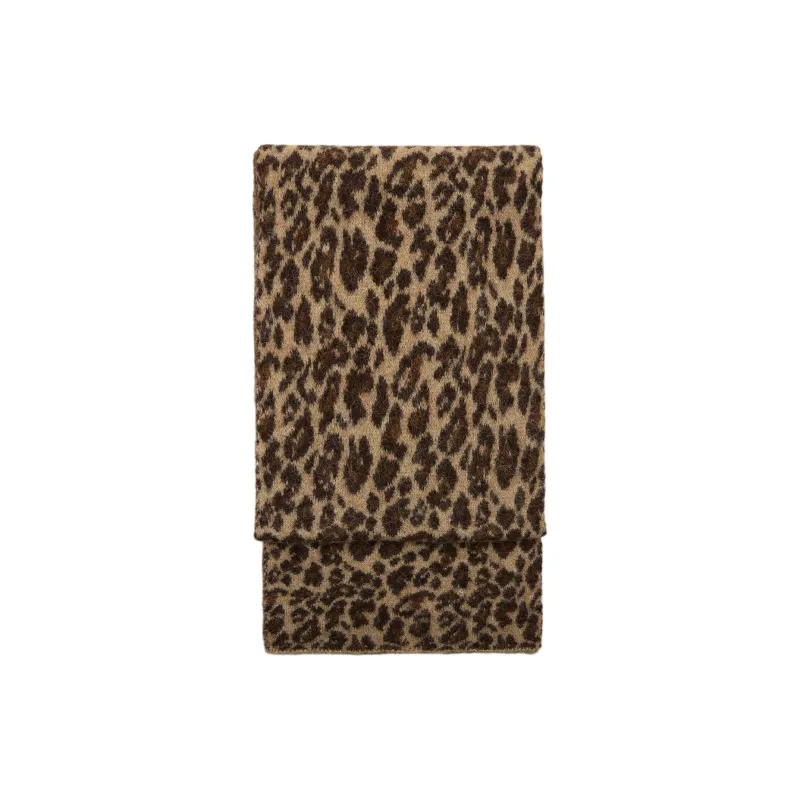 ZARA Wool Blend Knit Scarves Women's Leopard-0