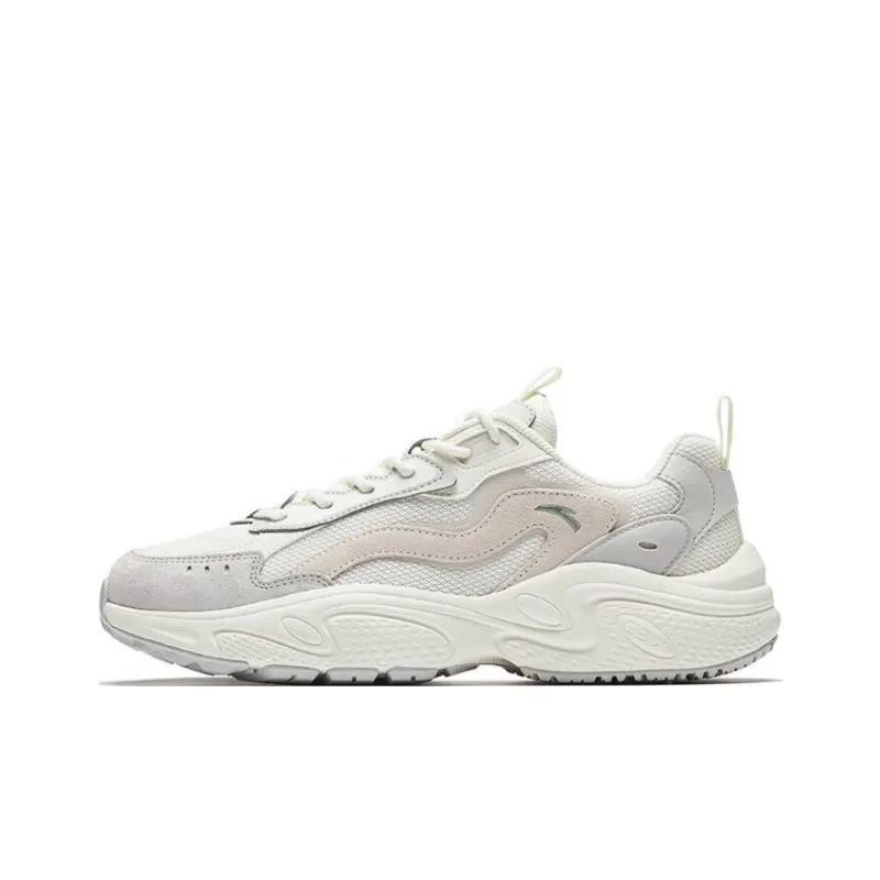 CHAOJIANTA Anti Slip And Wear Resistant Height Increasing Low Top Chunky Sneakers Men's White Beige-0