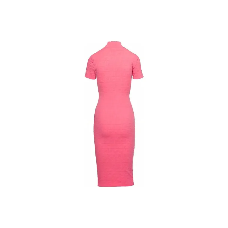 FENDI Monogrammed Turtleneck Dress-1