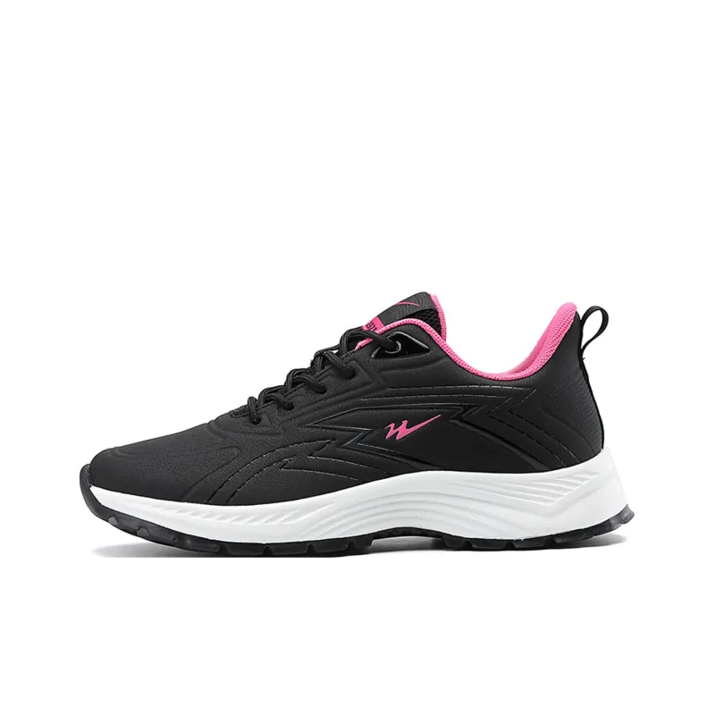 Binary Low Top Casual Shoes Women's Black Rose Red-0