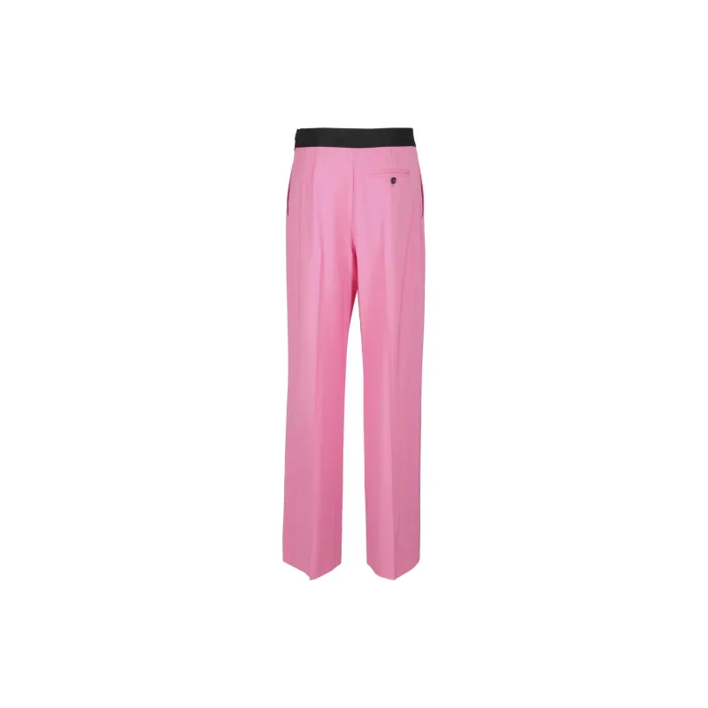 MSGM High Waist Straight Leg Pants-1