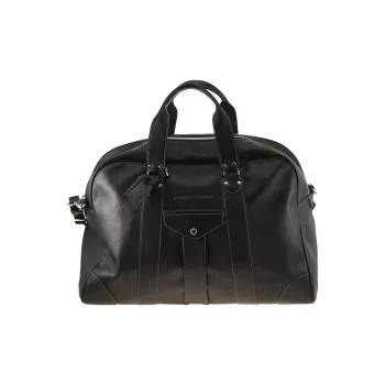 Brunello Cucinelli Grain Calfskin Handbag Travel Bag Men's Black