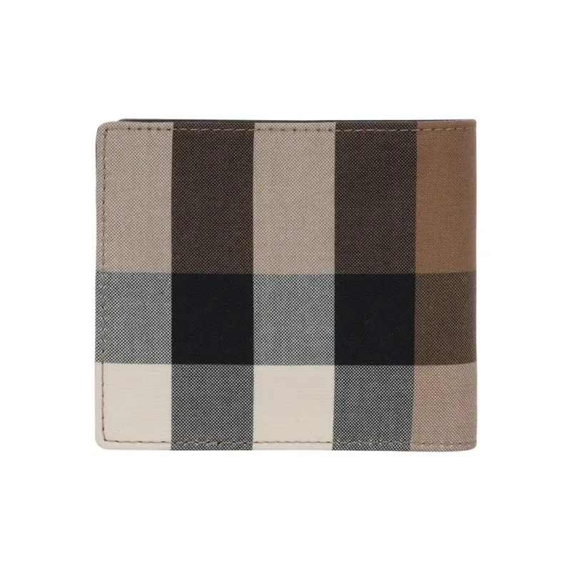Burberry Cotton Wallet Men's Taupe & Brown-2