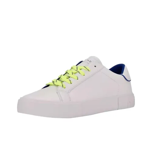 CALVIN KLEIN Low Top Skateboard Shoes Men's White Green