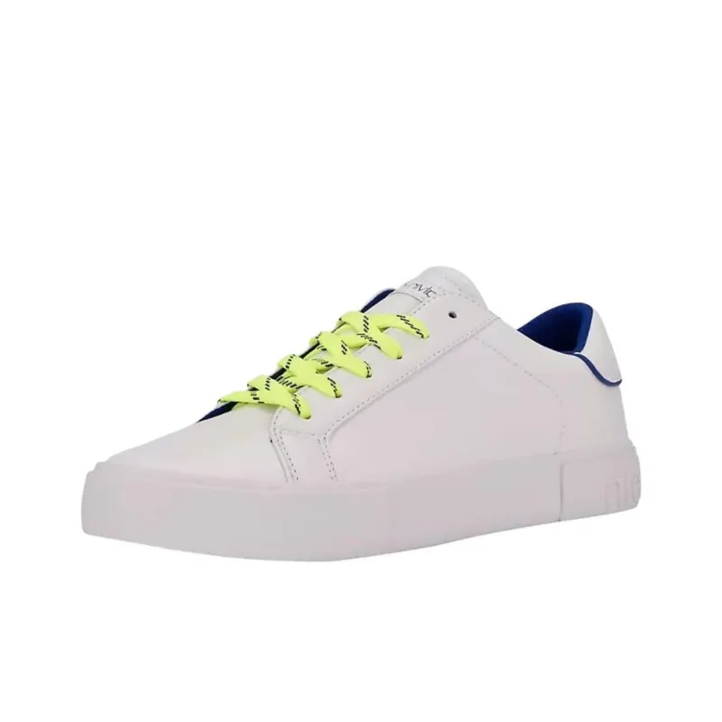 CALVIN KLEIN Low Top Skateboard Shoes Men's White Green-0