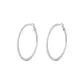 Silver Zircon Hoop Earrings 1 Pair[Medium Size]eh-3392.ebB