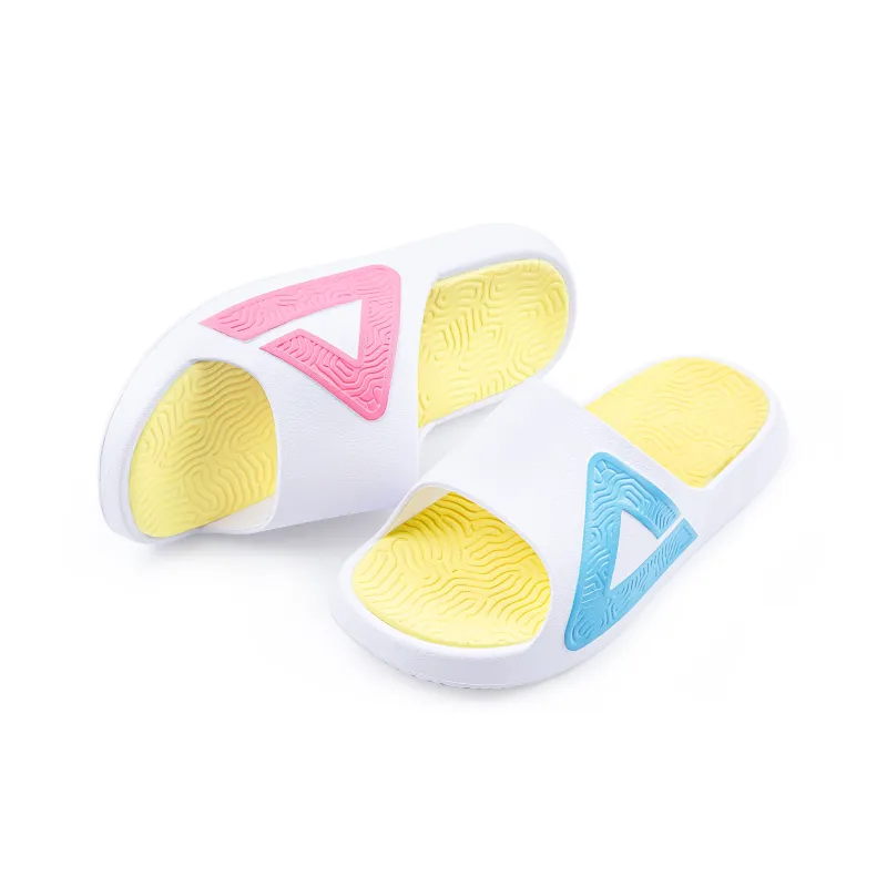 PEAK Tai Ji1.0 EVA Cushioned Slip Resistant Abrasion Resistant Quiet Slide Slippers Unisex Red Blue BUFF-2