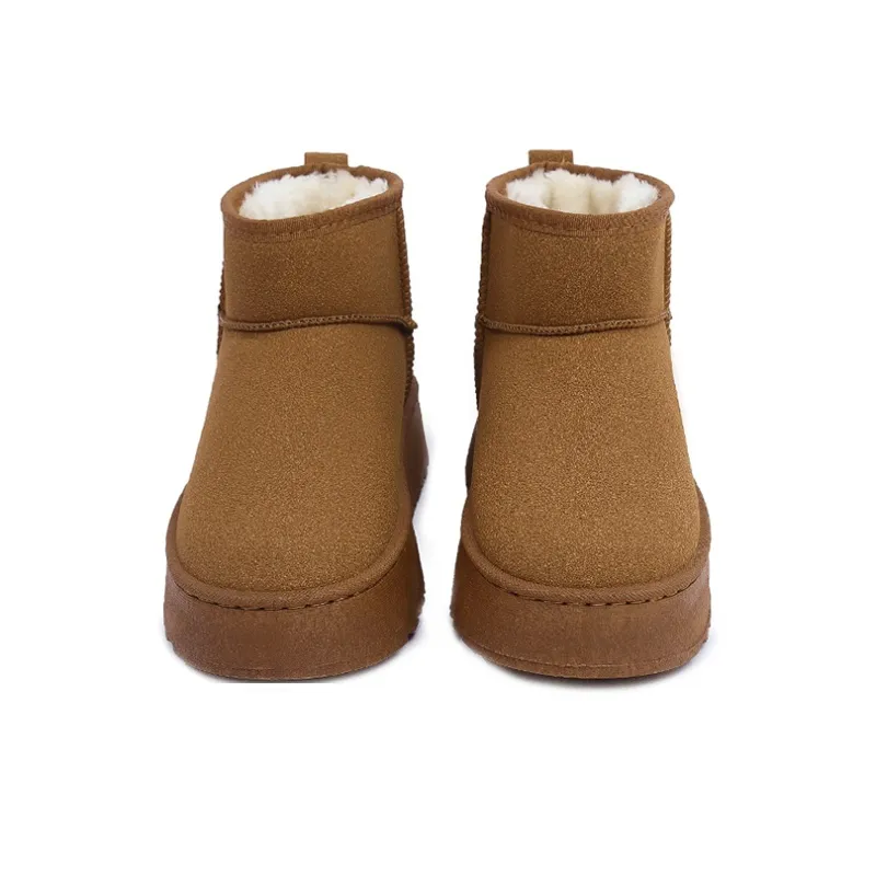 Yang Nianhua Warm Wear Resistant Slip Resistant Short Snow Boots Women's Brown-1