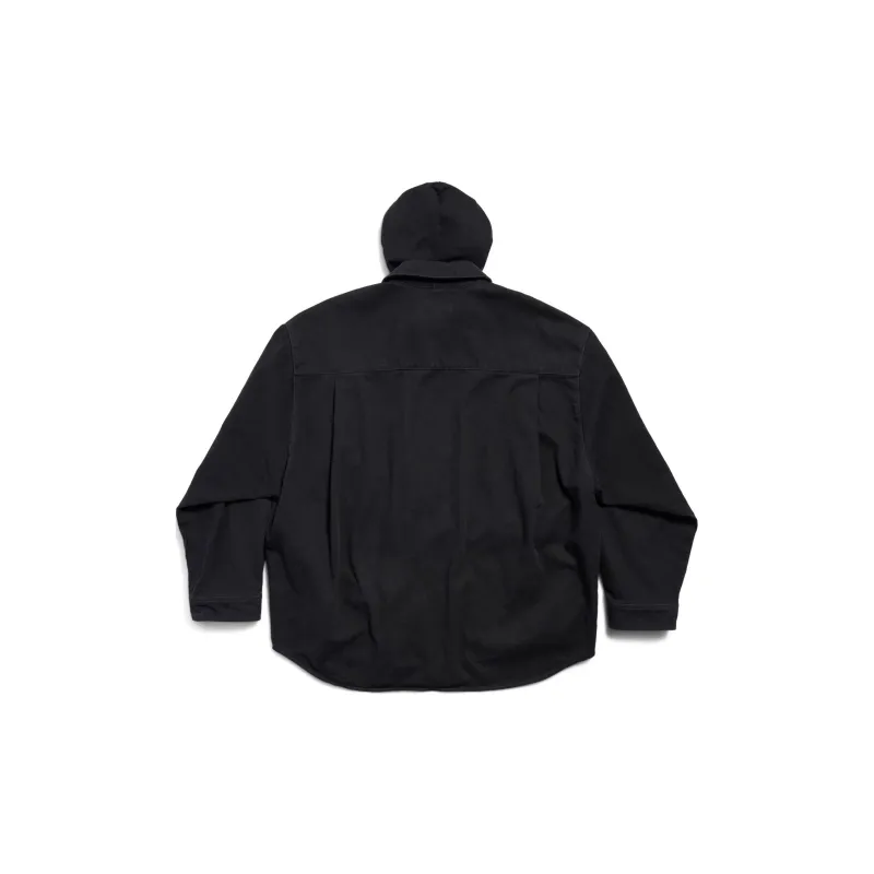 Balenciaga Hooded Denim Shirt Parka-1